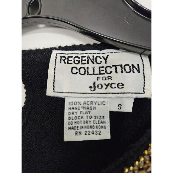 VTG Regency Collection For Joyce Gold Embellished Beaded Knit Sweater Size Small - Picture 8 of 8